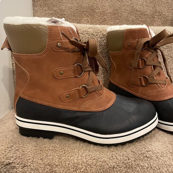 NIB $100 JBU by JAMBU Brown Water Resistant Delilah Duck Boots 9 M - Picture 3 of 6